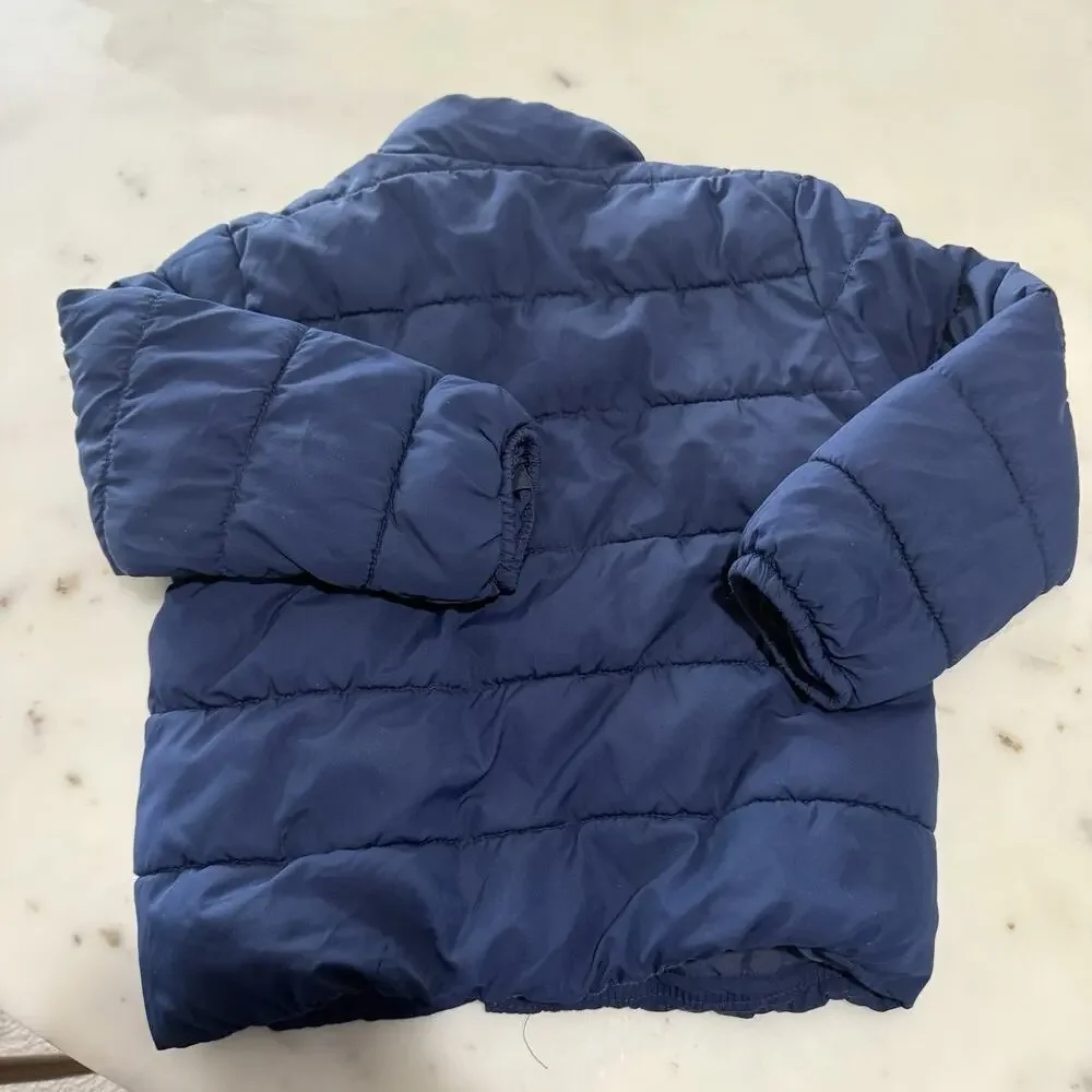 Children’s Place Kid’s S 5/6 Puffer Zip Navy Blue Jacket Outdoor Winter